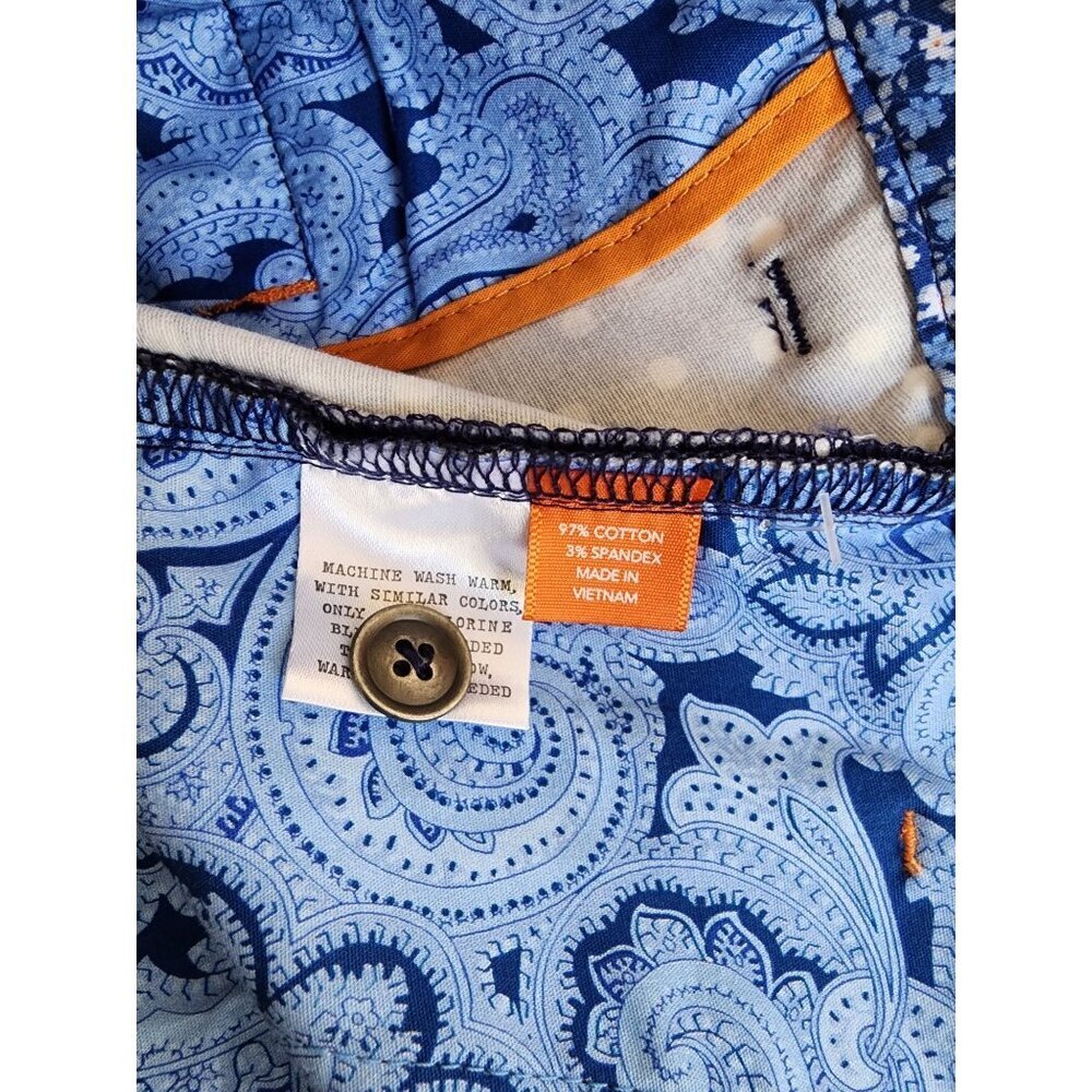 Tallia Sport Men's Modern Fit Stretch Dot Shorts Navy Wrinkle Resistant Sz 36 - Picture 4 of 5